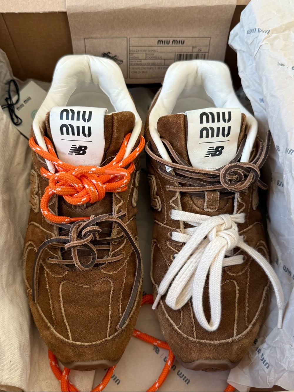 AUTHENTIC!!! Miu Miu X New Balance 530 SL suede sneakers. Retail $1,290.